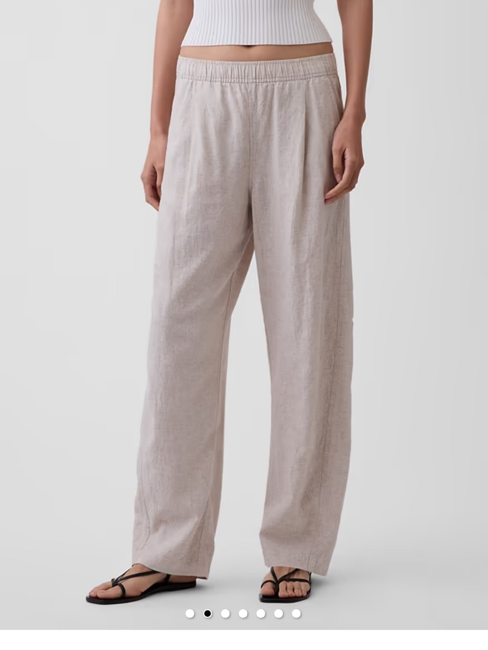GAP NWT beige linen pants S